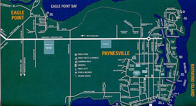 Map of Paynesville Gippsland Australia